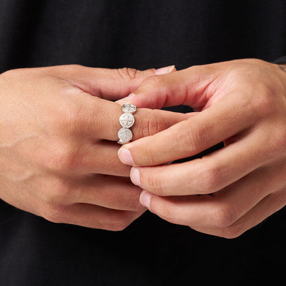 Saint Benedict Band Ring | Gold or Silver | Unisex | Stainless Steel | Religious Symbol | Steven & Levon