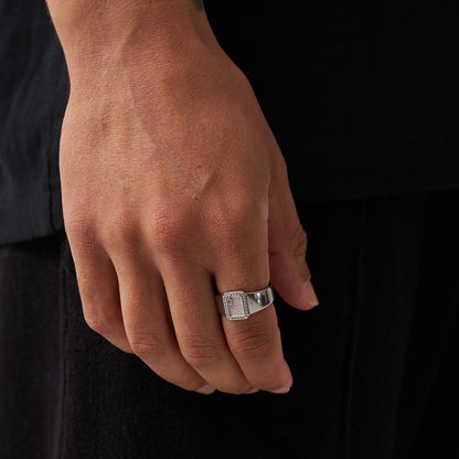 Royal Signet Ring | Silver | Unisex | Stainless Steel | Royal Crest Design | Classic Style | Steven & Levon