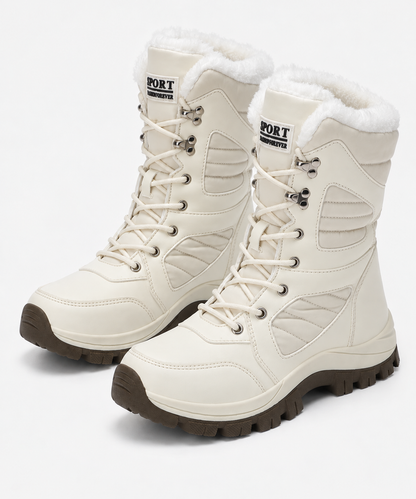 Women's Waterproof Snow Boots | Lace Up Ankle Boots | Plush Lined Winter Shoes | Steven & Levon