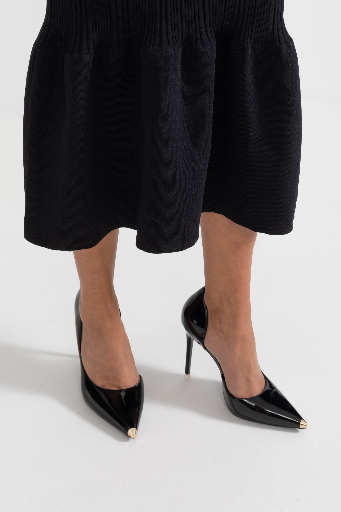 Asymmetric Stiletto Pumps | Women | Black | Pointed Toe | Steven & Levon