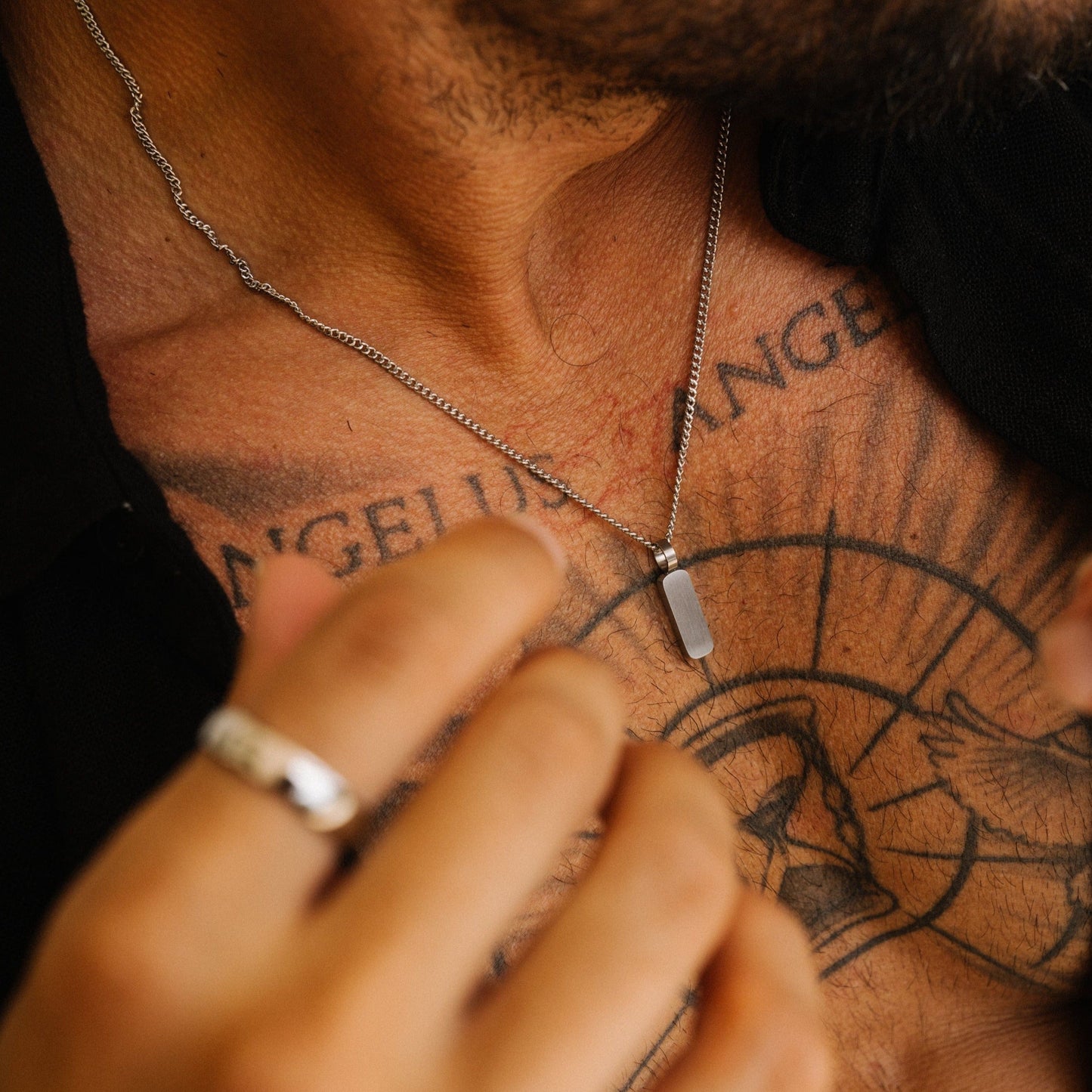 Silver Totem Pendant | Men | Stainless Steel | Symbolic Design | Statement Necklace | Steven & Levon