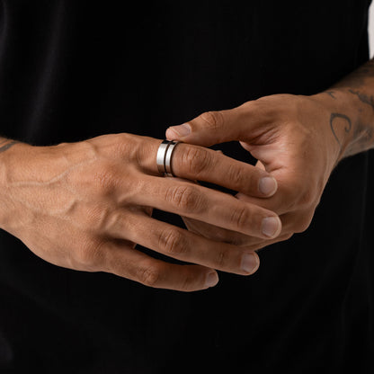 Flat Band Ring | Gold, Silver or Black | Unisex | Stainless Steel | 5mm | Minimalist Style | Steven & Levon