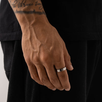 Flat Band Ring | Gold, Silver or Black | Unisex | Stainless Steel | 5mm | Minimalist Style | Steven & Levon