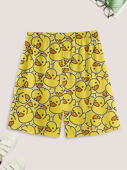 Duck Print Sleepwear | Men's Pajama | Polyester | T-Shirt & Shorts | Summer | Steven & Levon