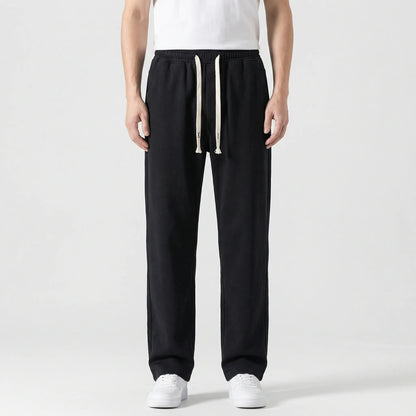 Driftway - Loose Straight Leg Drawstring Jeans  Everyday Casual Wear