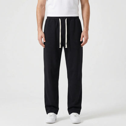 Driftway - Loose Straight Leg Drawstring Jeans  Everyday Casual Wear