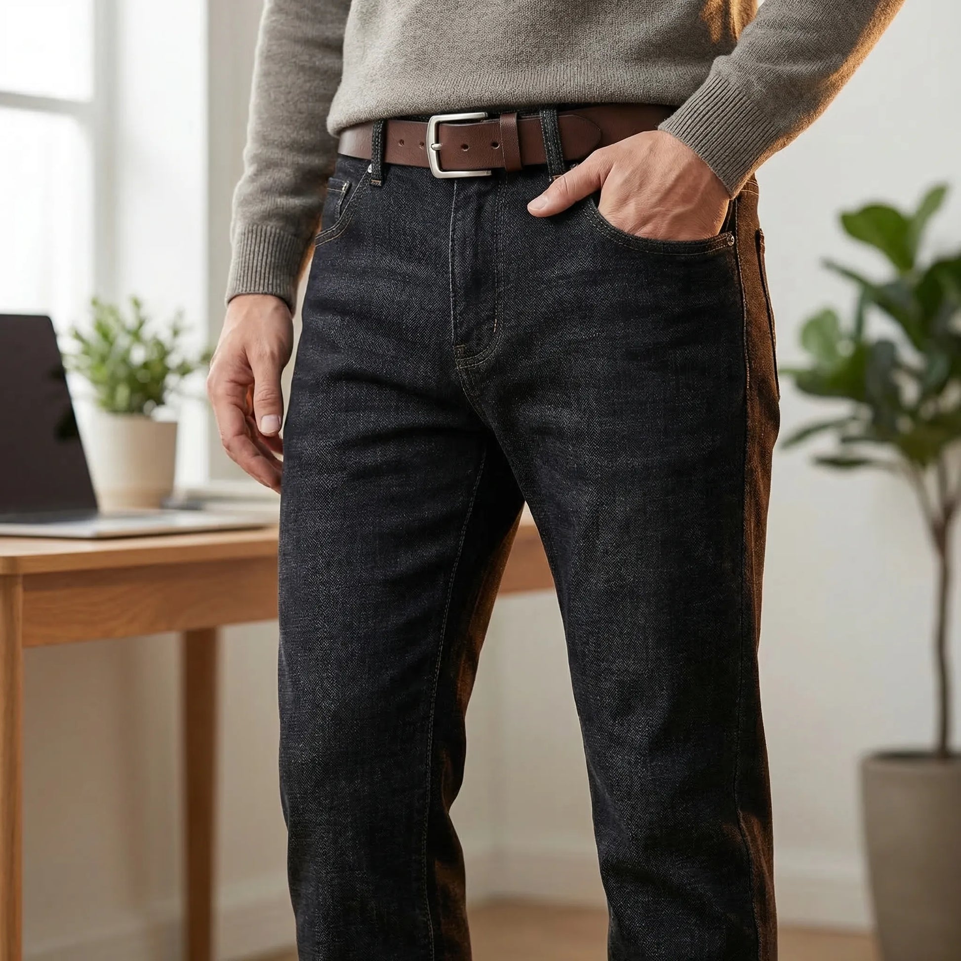 Dunmoor - Straight Leg Stretch Jeans For Men  Smart Casual Dressing