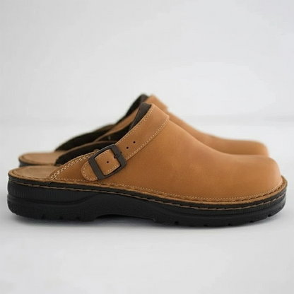 Men's Leather Slip On Clogs | Men | Comfort Casual Shoes | Supportive Everyday Footwear | Steven & Levon