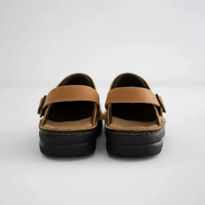 Men's Leather Slip On Clogs | Men | Comfort Casual Shoes | Supportive Everyday Footwear | Steven & Levon