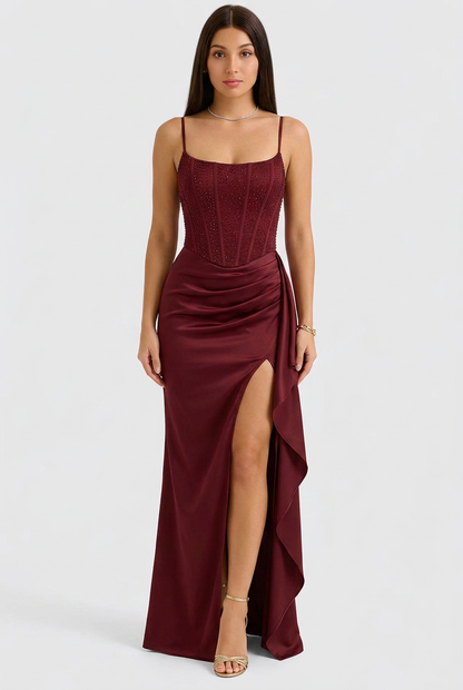 Women's Sequin Corset Evening Dress | Sparkle Party Gown | Steven & Levon