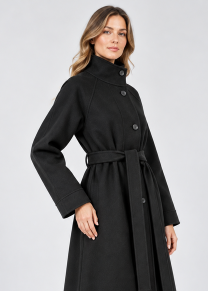 Women's Wool Coat | Mid-Length Loose Fit | Winter Outerwear | Steven & Levon