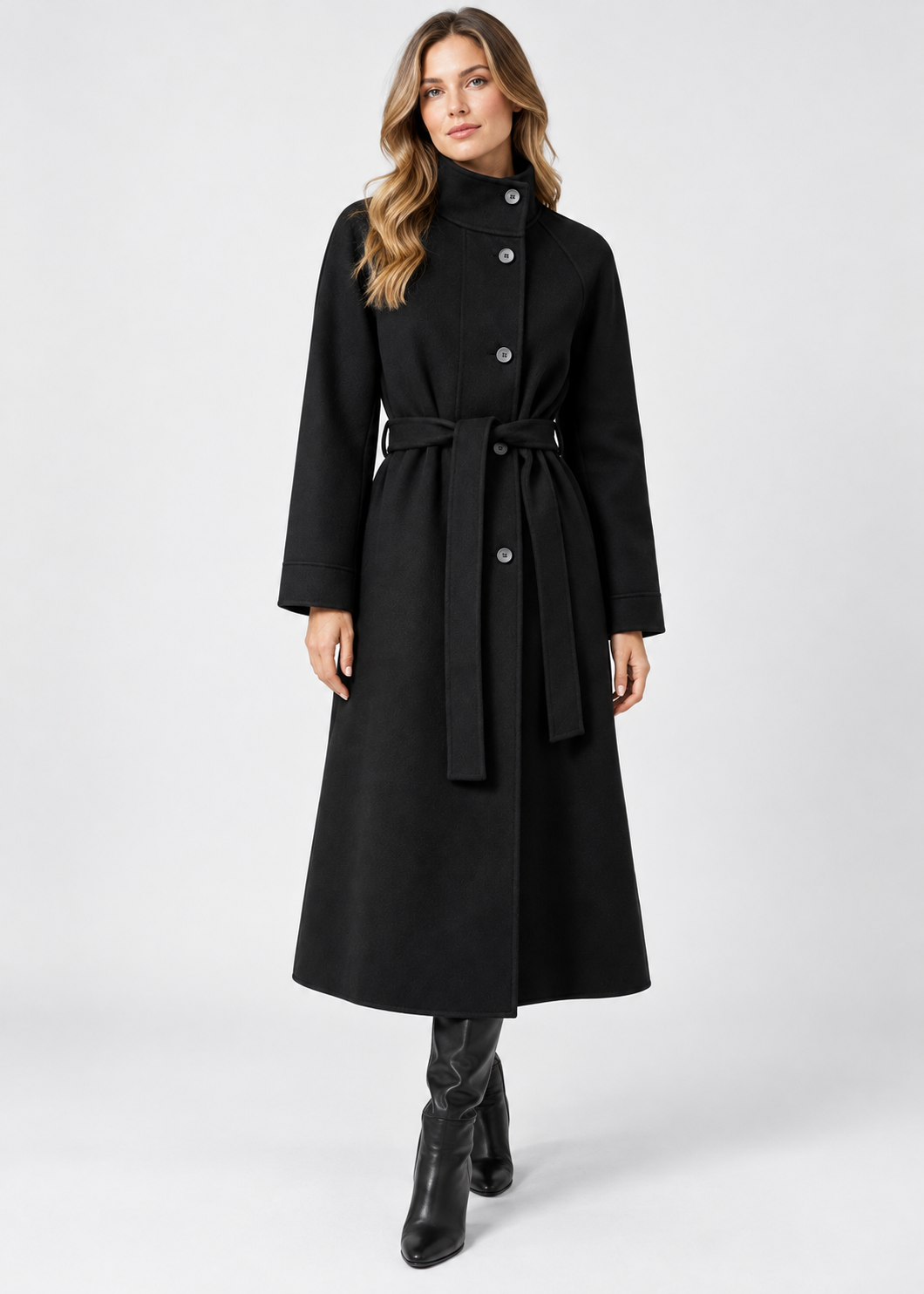 Women's Wool Coat | Mid-Length Loose Fit | Winter Outerwear | Steven & Levon