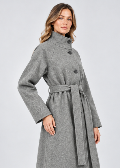Women's Wool Coat | Mid-Length Loose Fit | Winter Outerwear | Steven & Levon