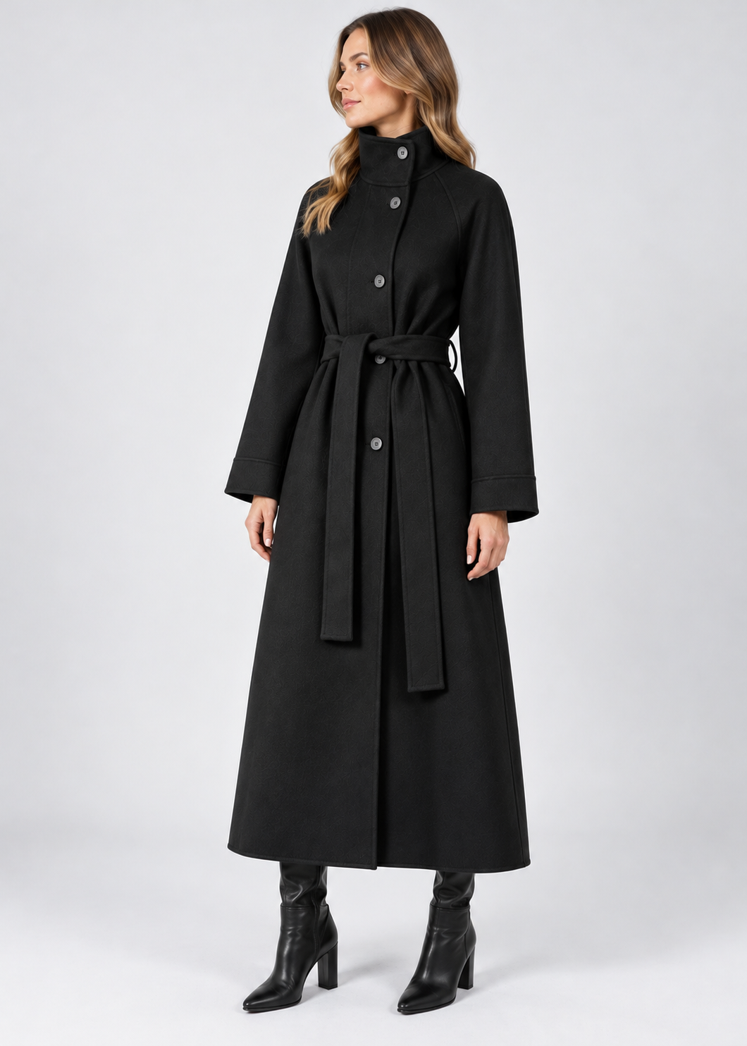 Women's Wool Coat | Mid-Length Loose Fit | Winter Outerwear | Steven & Levon