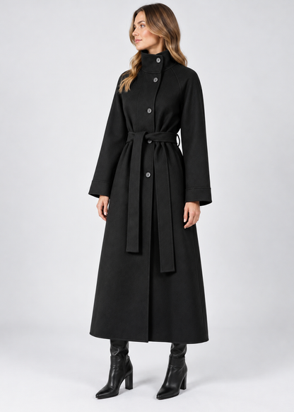 Women's Wool Coat | Mid-Length Loose Fit | Winter Outerwear | Steven & Levon