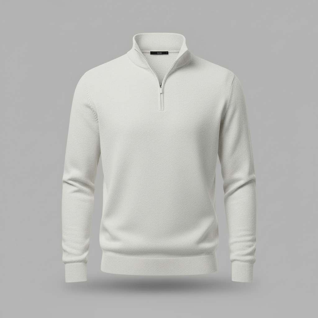 Elegant Quarter Zip Sweater | Men's Sweater Winter Fashion