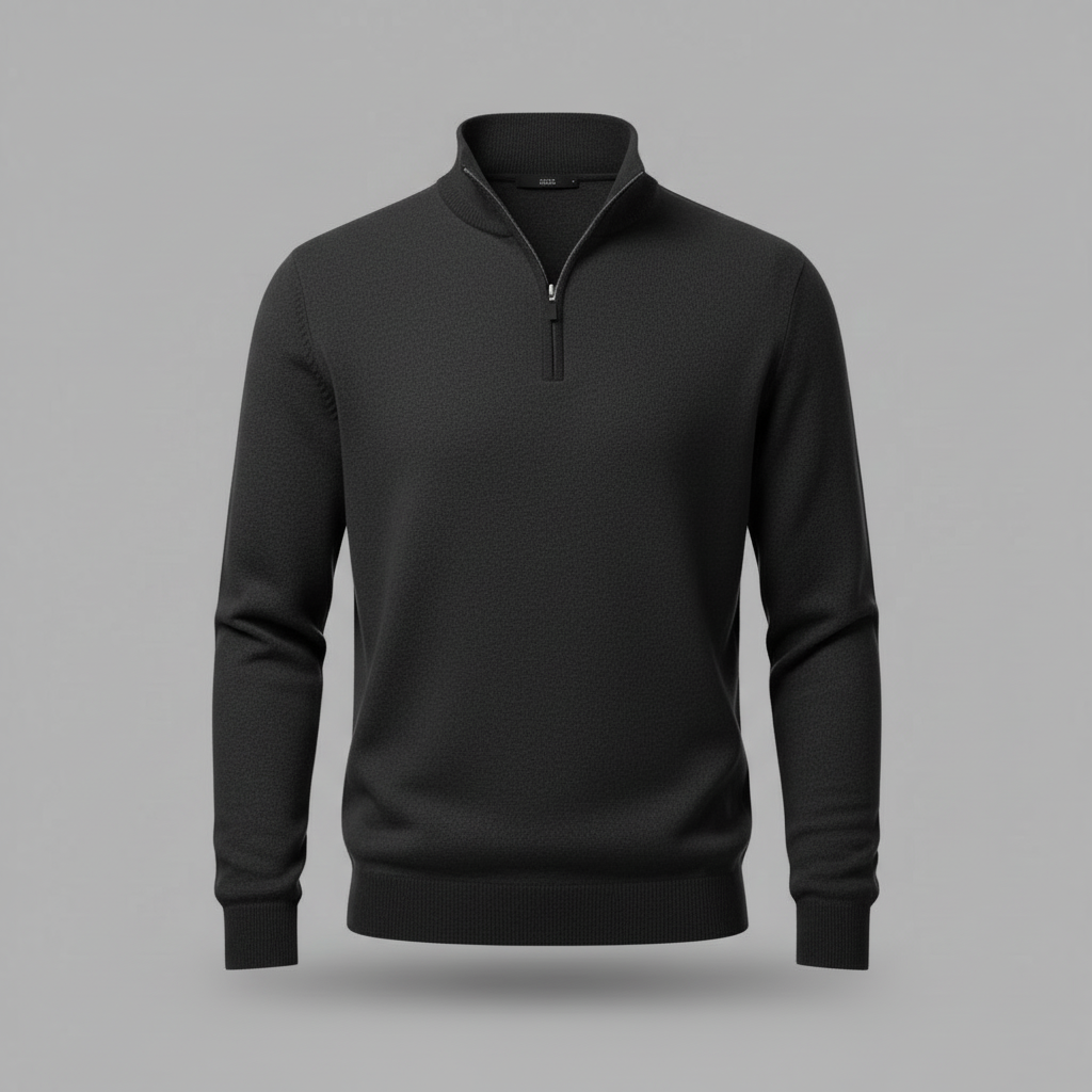 Elegant Quarter Zip Sweater | Men's Sweater Winter Fashion