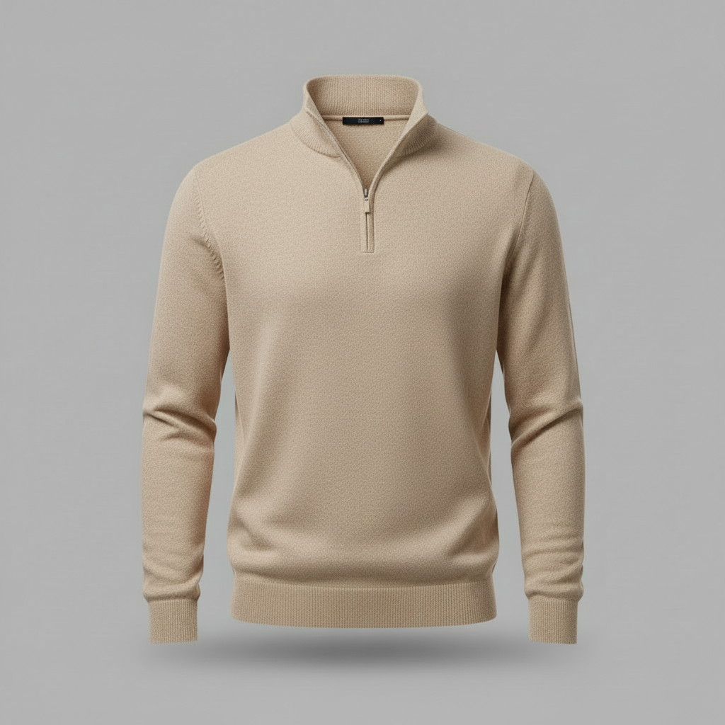 Elegant Quarter Zip Sweater | Men's Sweater Winter Fashion