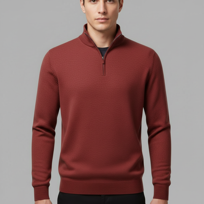 Elegant Quarter Zip Sweater | Men's Sweater Winter Fashion