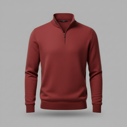 Elegant Quarter Zip Sweater | Men's Sweater Winter Fashion