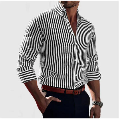 Men's Striped Shirt | Men | Lightweight | Modern Fit Button-Up | Steven & Levon