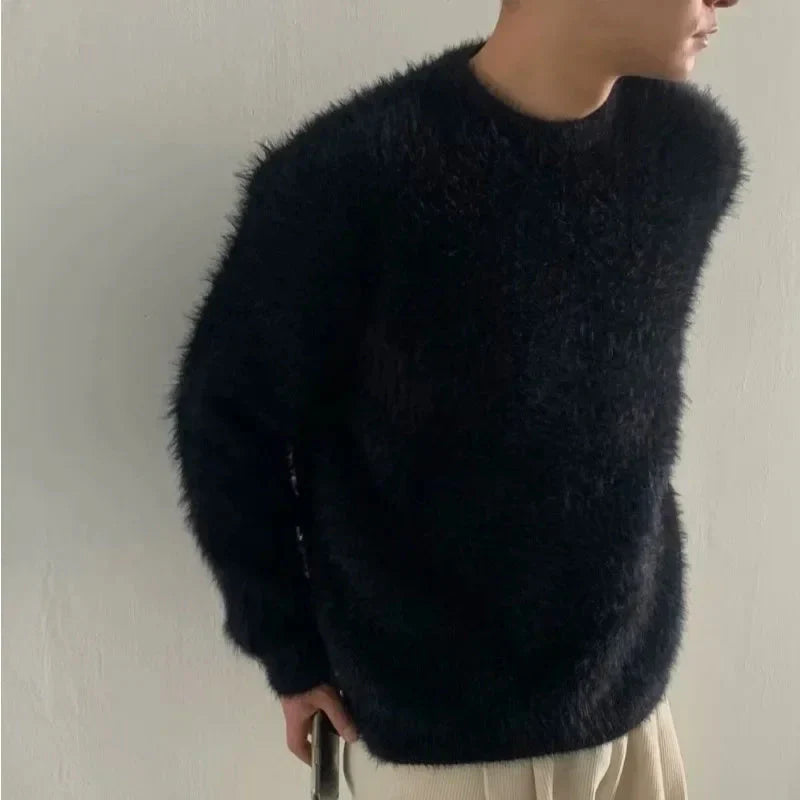 Men's Long Chunky Sweater | Chunky Knit | Longline Warm Casual Pullover | Steven & Levon