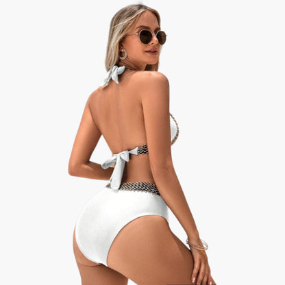 Two Piece Triangle Bikini Swimsuit | Women | Soft Stretch Swim Fabric | Adjustable Triangle Top | Steven & Levon