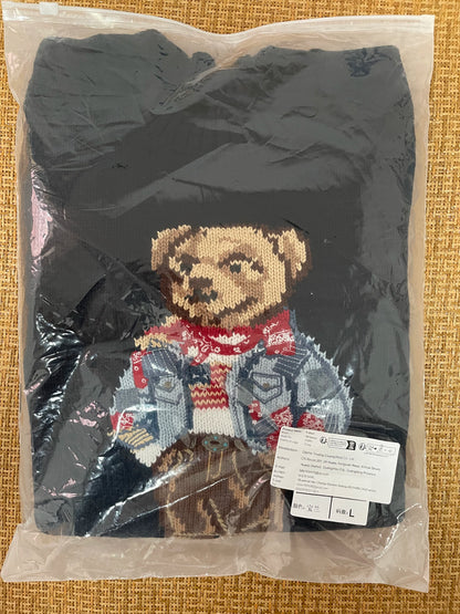 Embroidered Bear Sweater | Womens Christmas Sweater | Pure Cotton | Loose Fit | Steven & Levon