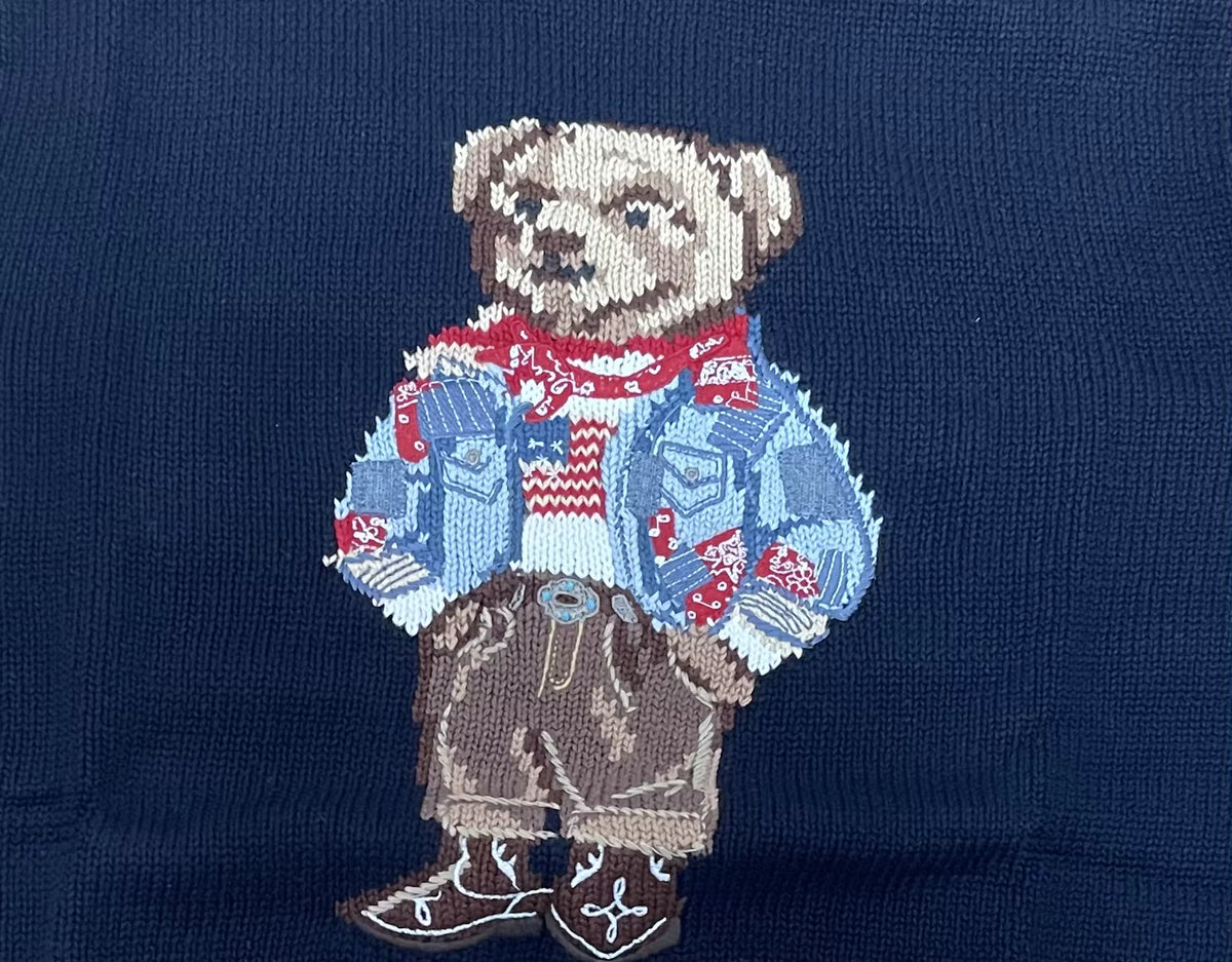 Embroidered Bear Sweater | Womens Christmas Sweater | Pure Cotton | Loose Fit | Steven & Levon