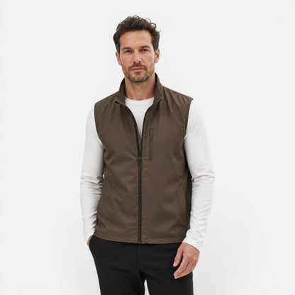 Men's Softshell Gilet Vest | Lightweight | Windproof | Zip Front | Outdoor Layer | Steven & Levon