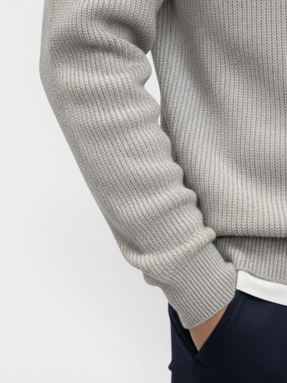 Men's Ribbed Knit Polo Sweater | Long Sleeve | Soft Knit | Warm Casual Smartwear | Steven & Levon