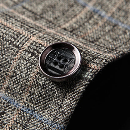 Men's Checked Blazer Jacket | Slim Fit | Single Breasted | Smart Casual | Steven & Levon