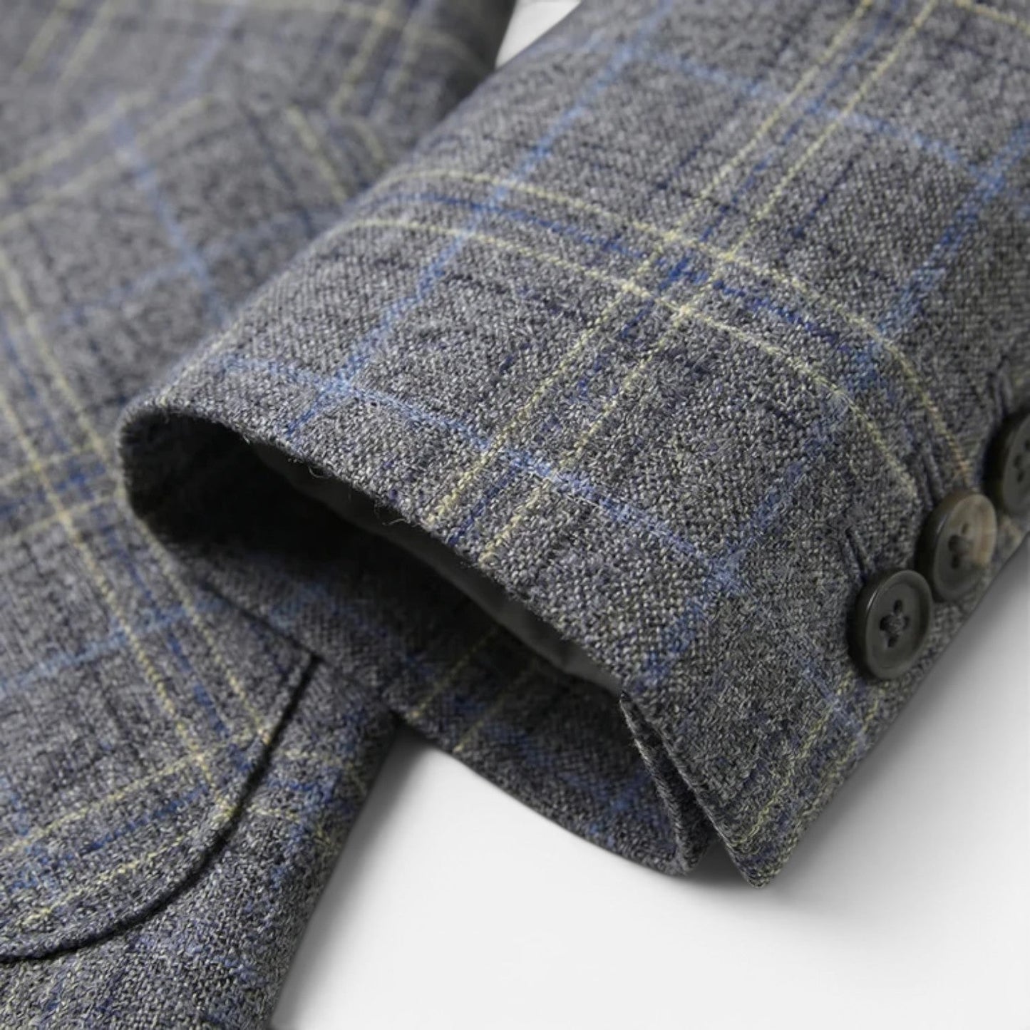 Men's Checked Blazer Jacket | Slim Fit | Single Breasted | Smart Casual | Steven & Levon