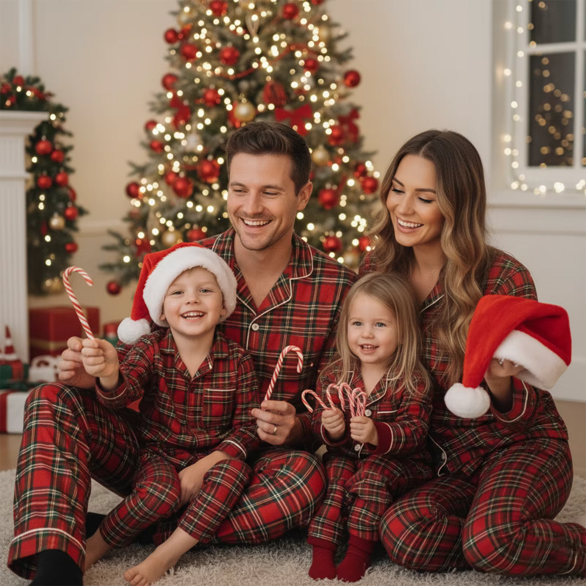 Red Plaid Matching Loungewear | Family Christmas Pajamas Set | Steven & Levon