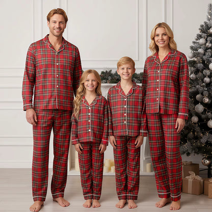Red Plaid Matching Loungewear | Family Christmas Pajamas Set | Steven & Levon