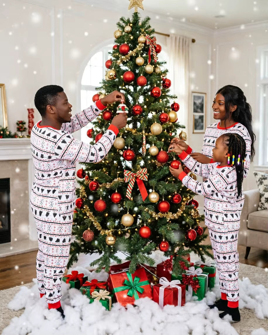 All over Christmas Print Sleepwear | 2-Piece Family Pajamas Set | Steven & Levon
