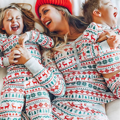 Cotton Blend Matching Sleepwear | Family Christmas Pajamas Set | Steven & Levon
