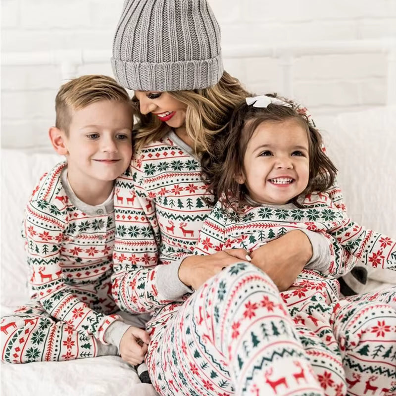 Cotton Blend Matching Sleepwear | Family Christmas Pajamas Set | Steven & Levon