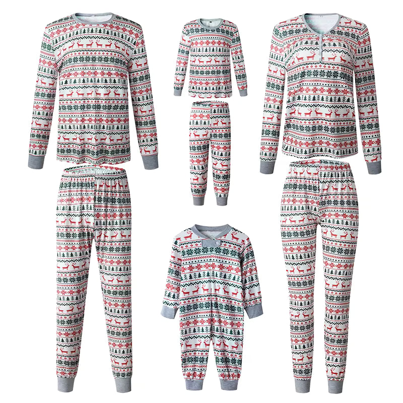 Cotton Blend Matching Sleepwear | Family Christmas Pajamas Set | Steven & Levon