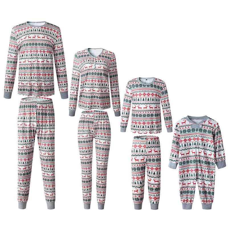 Cotton Blend Matching Sleepwear | Family Christmas Pajamas Set | Steven & Levon