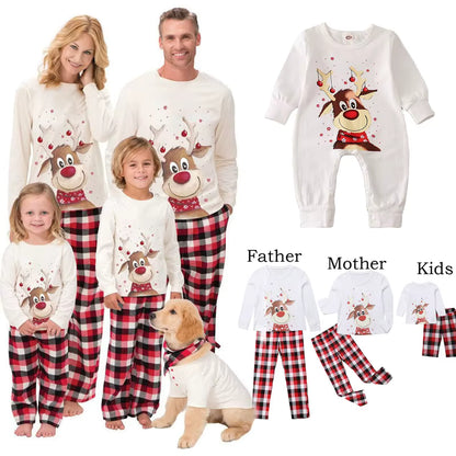 Christmas Pajamas Set | Family Matching | Deer Print | Cotton Blend Sleepwear | Steven & Levon
