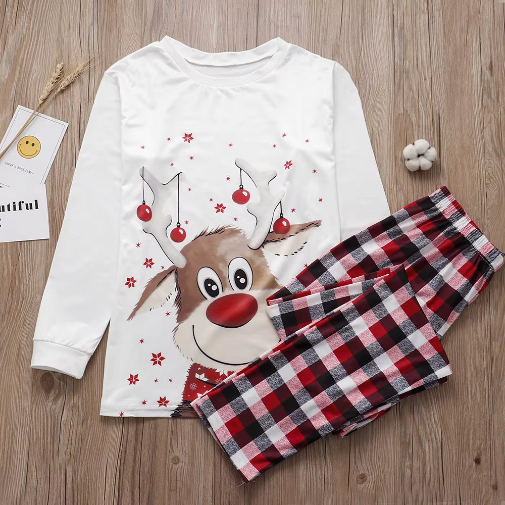 Christmas Pajamas Set | Family Matching | Deer Print | Cotton Blend Sleepwear | Steven & Levon