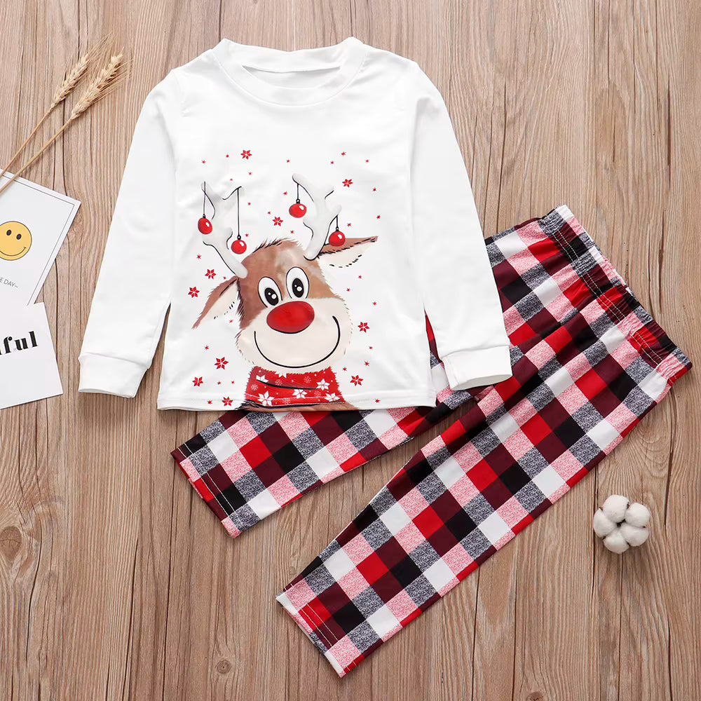 Christmas Pajamas Set | Family Matching | Deer Print | Cotton Blend Sleepwear | Steven & Levon