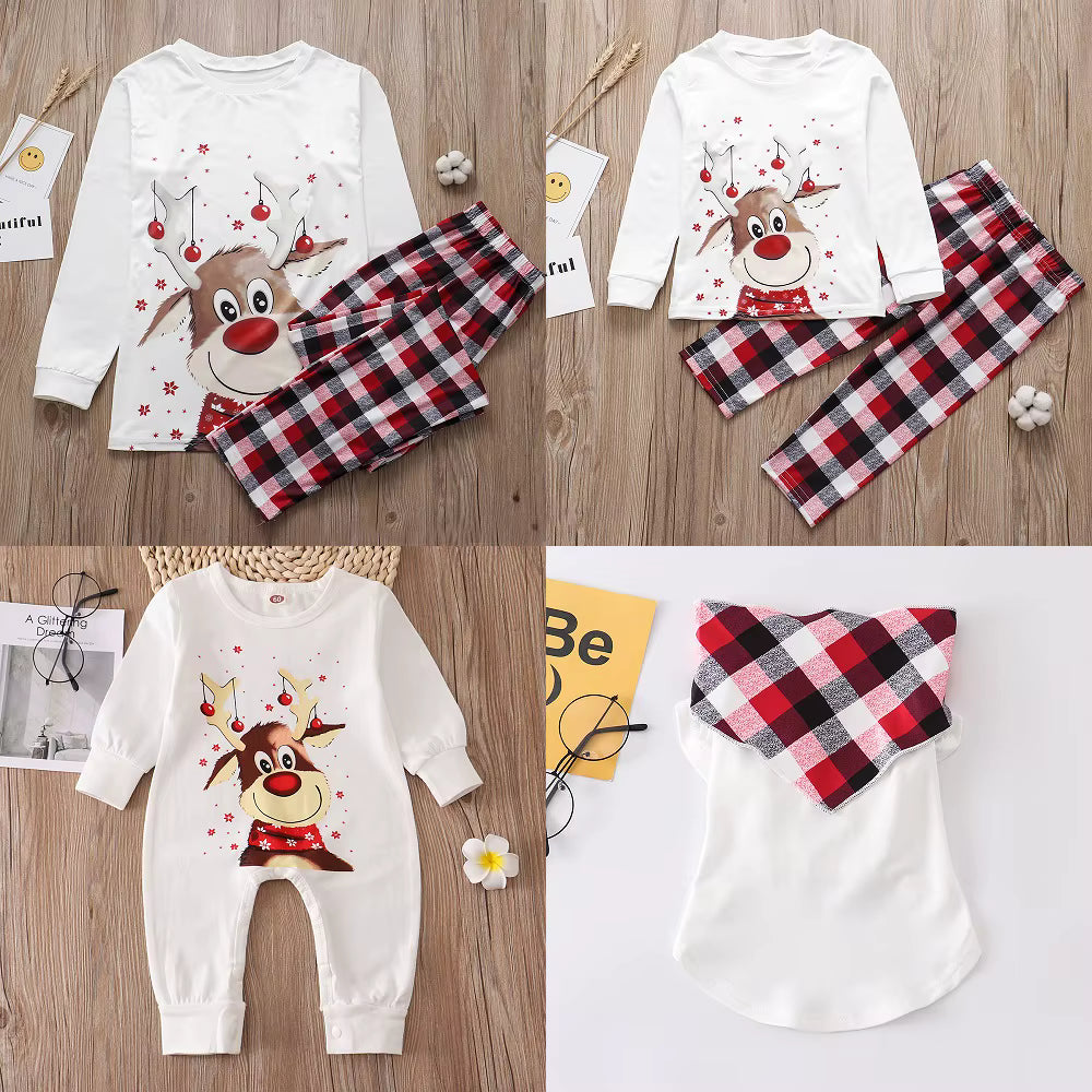 Christmas Pajamas Set | Family Matching | Deer Print | Cotton Blend Sleepwear | Steven & Levon