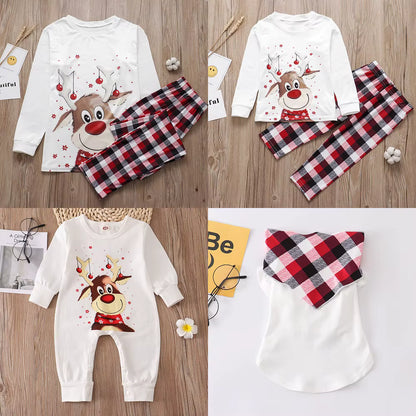 Christmas Pajamas Set | Family Matching | Deer Print | Cotton Blend Sleepwear | Steven & Levon