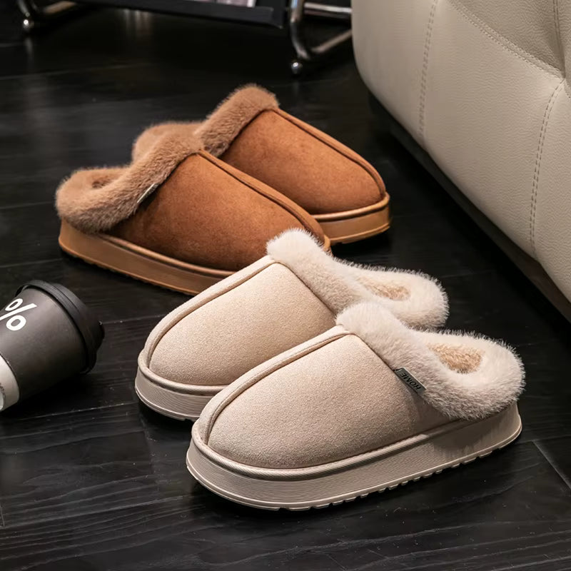 Fluffy Slippers | Unisex | Warm Fluffy Fabric | EVA Sole | Anti-Slip Indoor Shoes | Steven & Levon