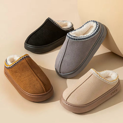 Platform Warm Slippers | Unisex | Plush Cotton | Fluffy | Non-Slip | Winter | Steven & Levon