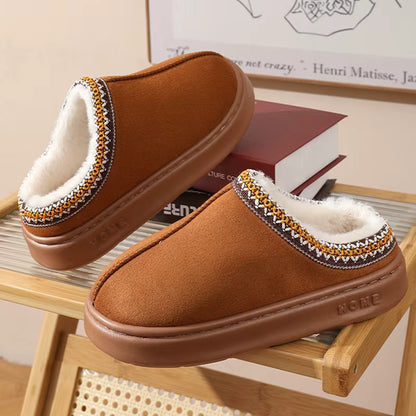 Platform Warm Slippers | Unisex | Plush Cotton | Fluffy | Non-Slip | Winter | Steven & Levon