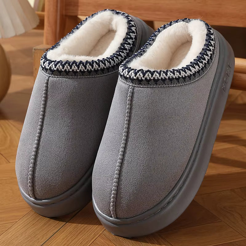 Platform Warm Slippers | Unisex | Plush Cotton | Fluffy | Non-Slip | Winter | Steven & Levon