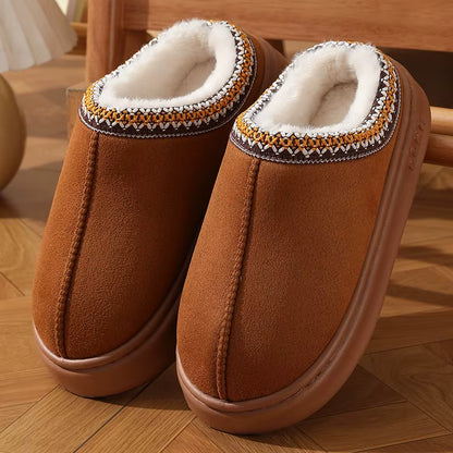 Platform Warm Slippers | Unisex | Plush Cotton | Fluffy | Non-Slip | Winter | Steven & Levon